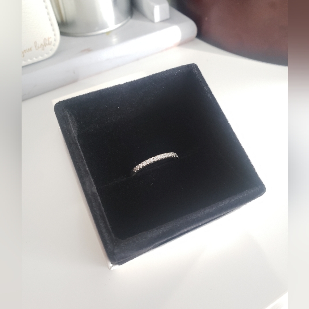 S925 Moissanite 0.30ct Half Eternity Band Womens Size 9